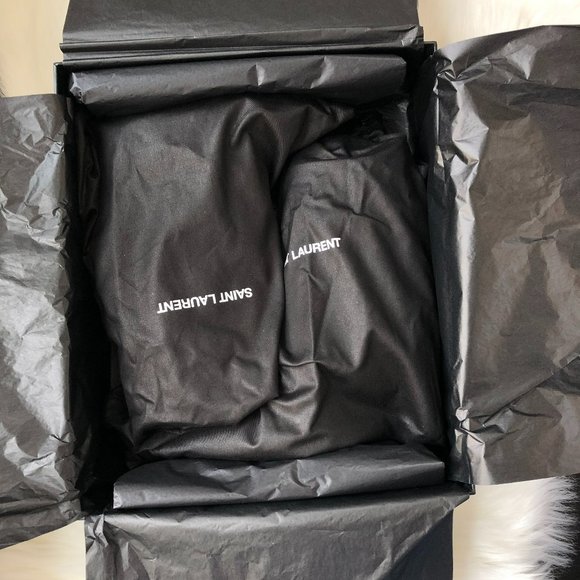 Saint Laurent Black Patent Soixante Vernice Grupy Boots Size 39 - Picture 10 of 12